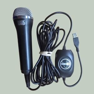 Rock Band Logitech USB Wired Microphone Black A-0234A PS3 PS4 Xbox 360 Wii PC